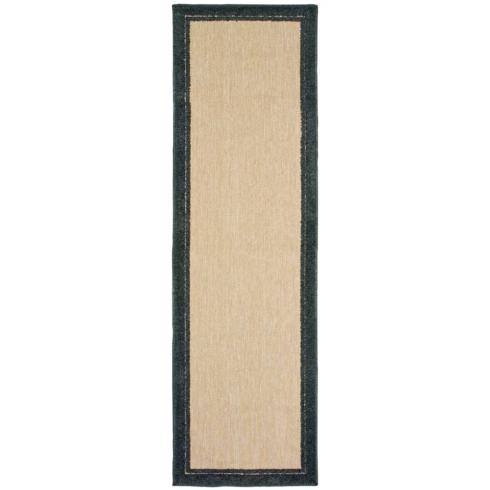 Cayman 5594K Sand/ Charcoal Indoor/Outdoor Area Rug - 2'3