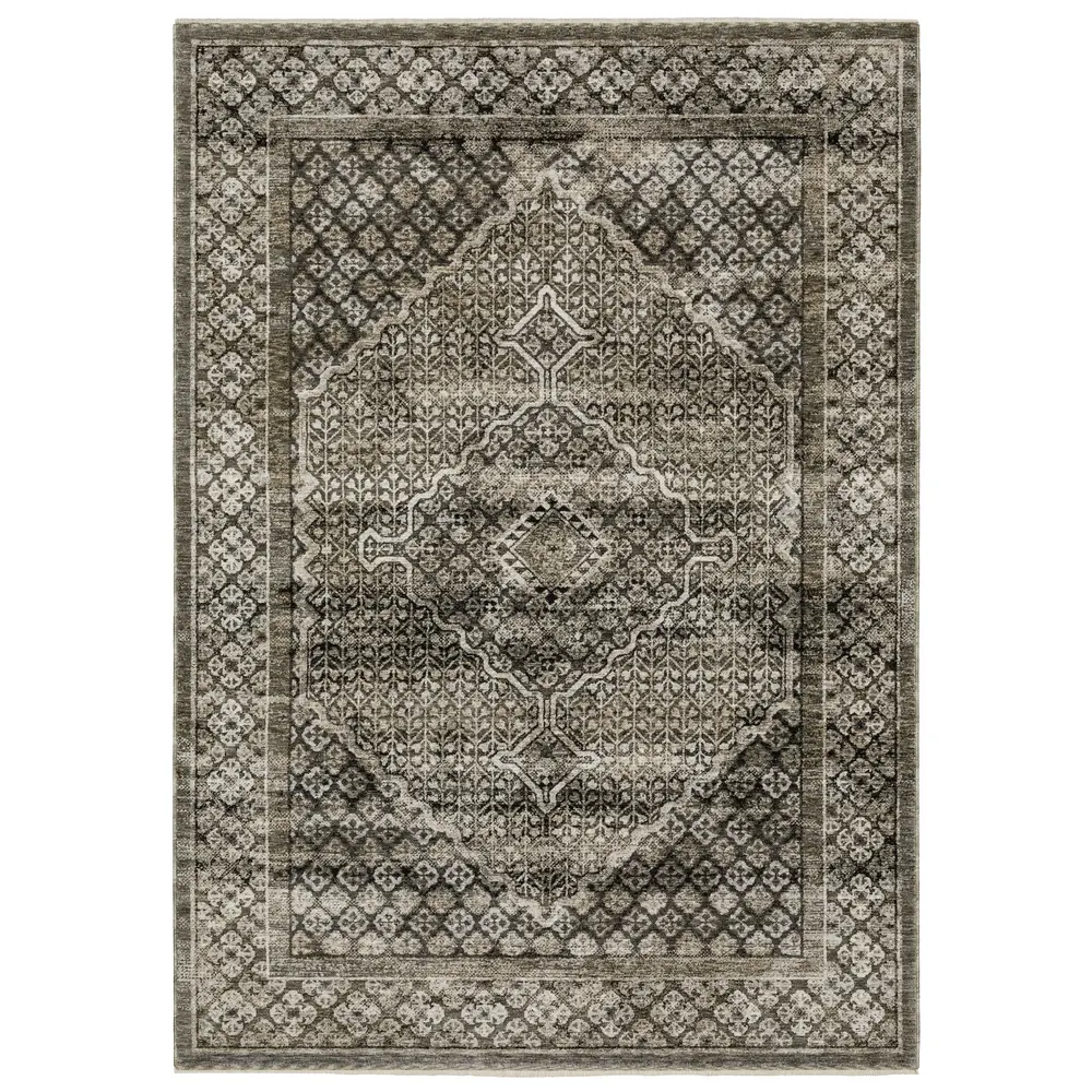 Chamberlain CH02D Grey/ Beige Indoor Area Rug - 9'10
