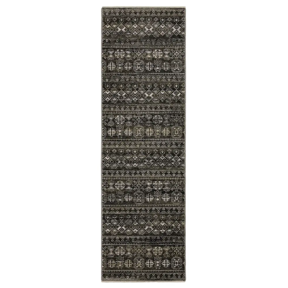 Chamberlain CH07C Black/ Grey Indoor Area Rug - 2'3
