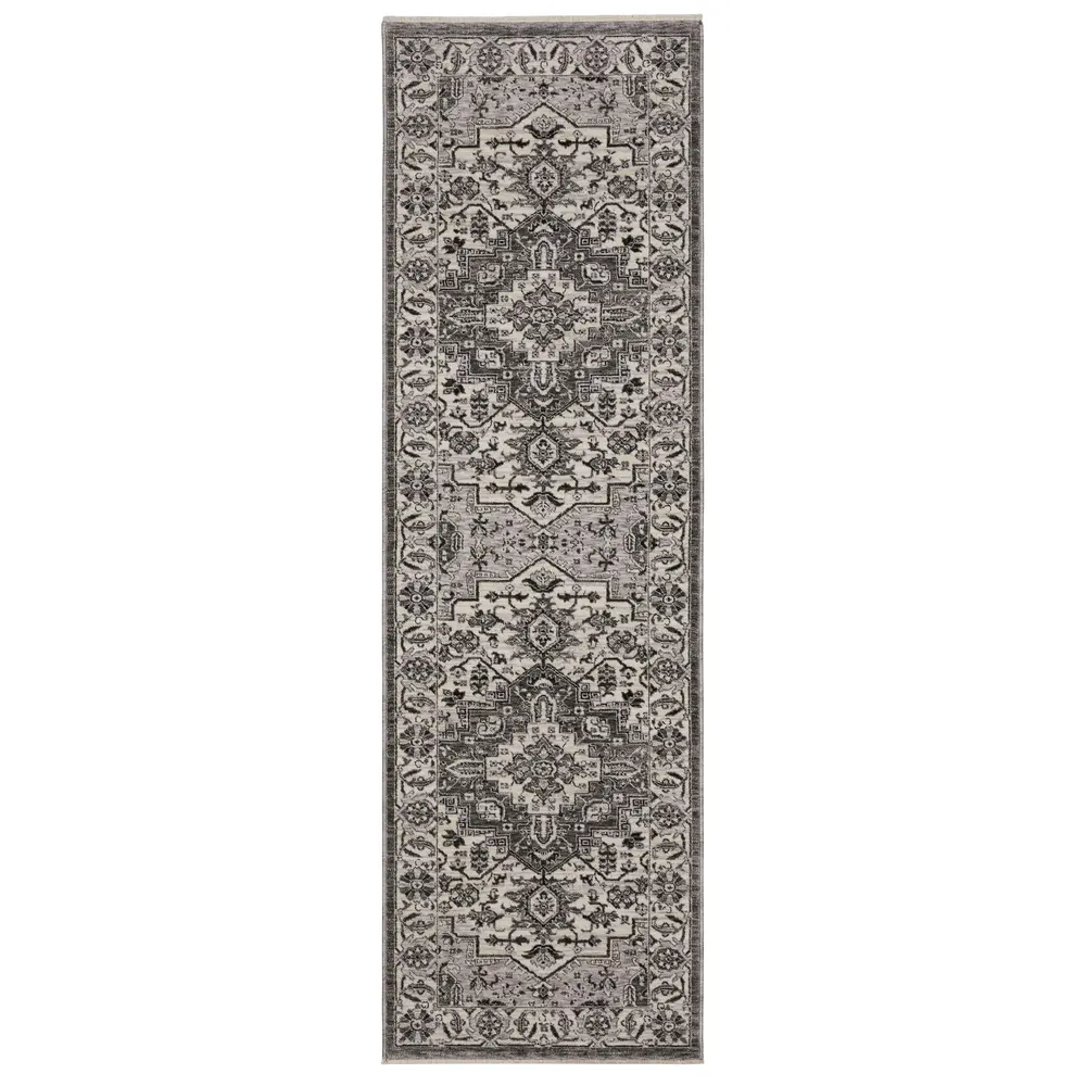 Chamberlain CH10L Grey/ Ivory Indoor Area Rug - 2'3