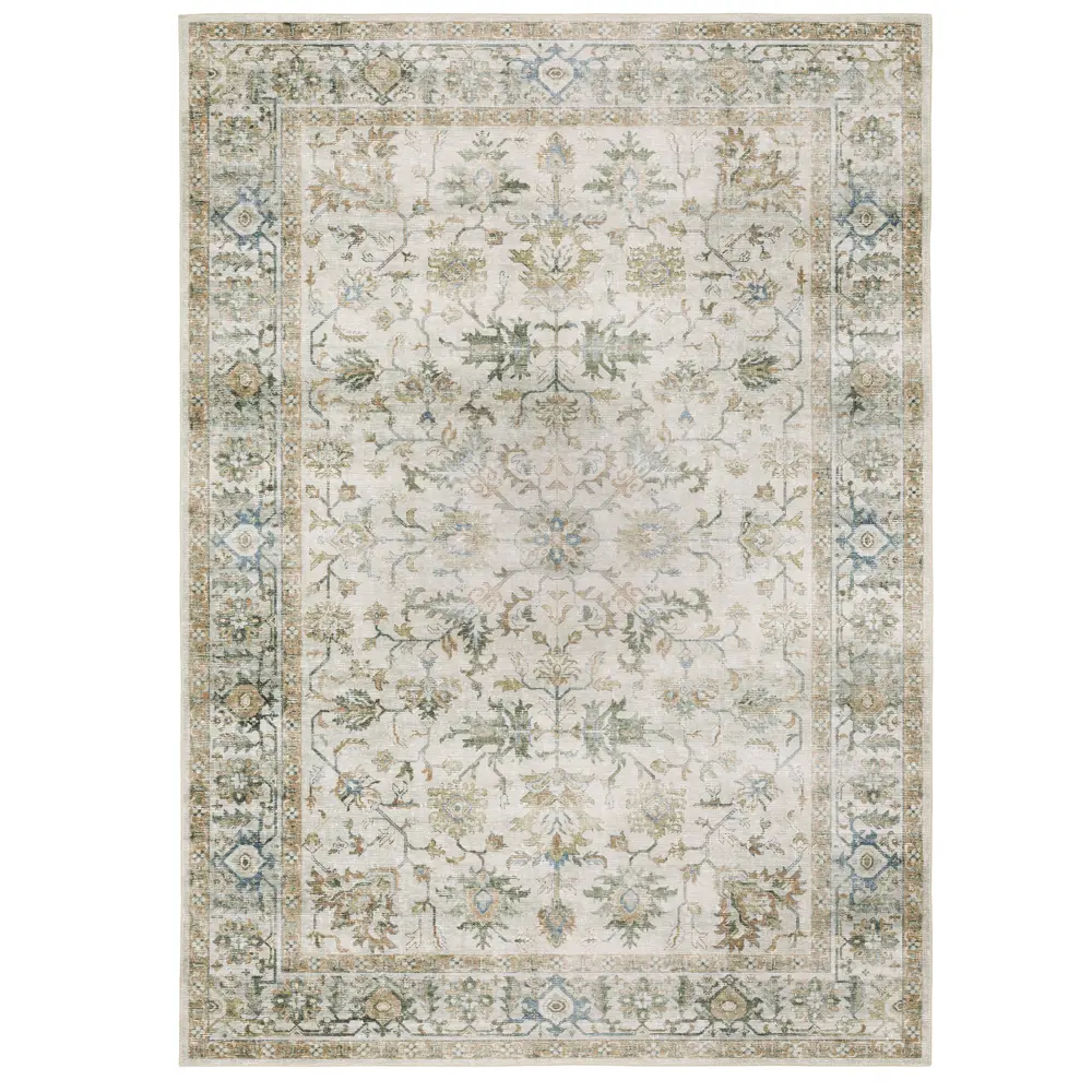 Charleston CHA10 Gray/ Multi Indoor Area Rug - 2' x 3'