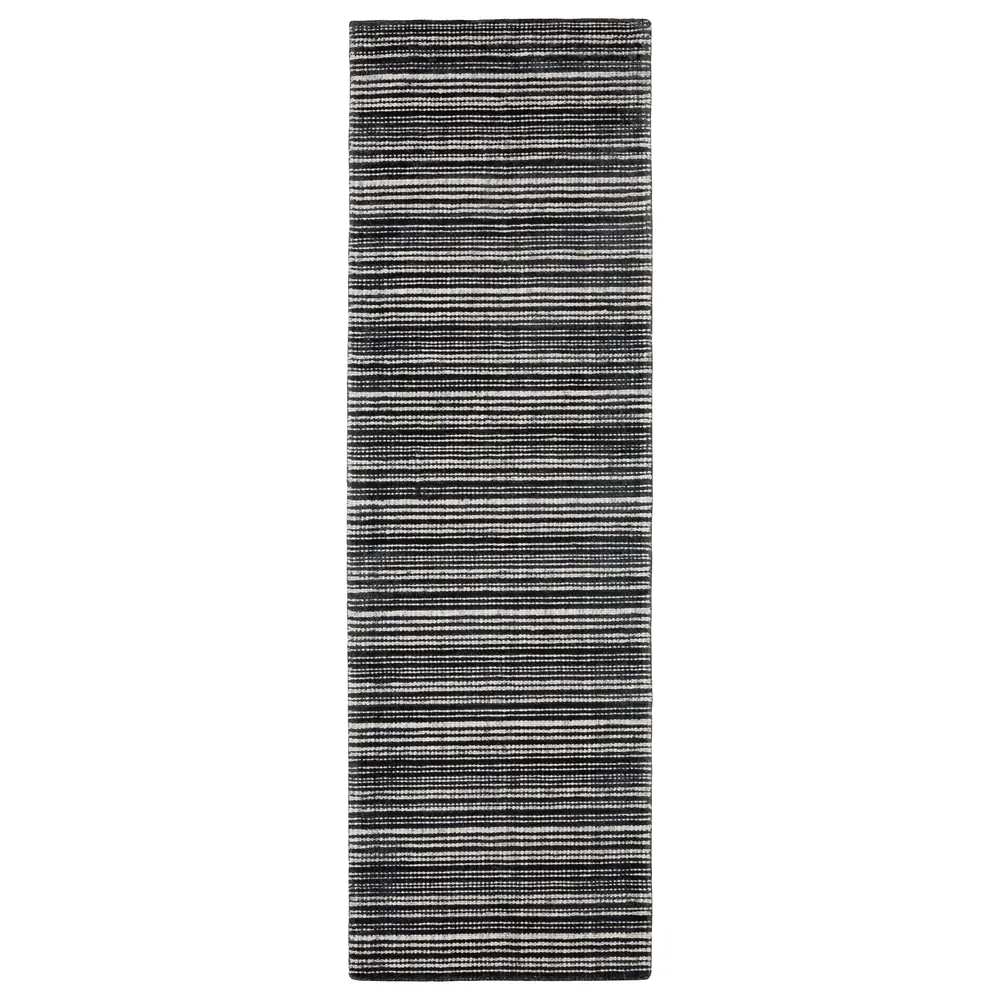 Circa CIR02 Black/ Ivory Indoor Area Rug - 2'6