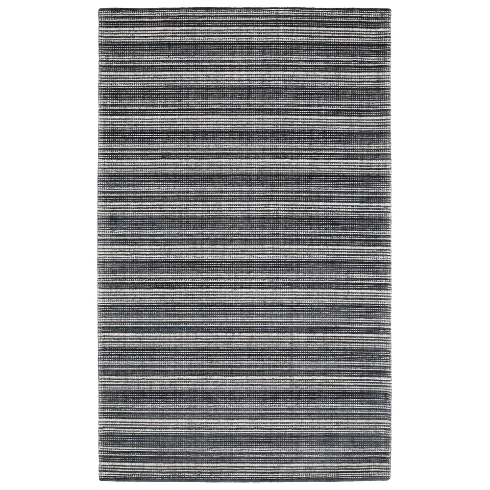 Circa CIR02 Black/ Ivory Indoor Area Rug - 8' x 10'