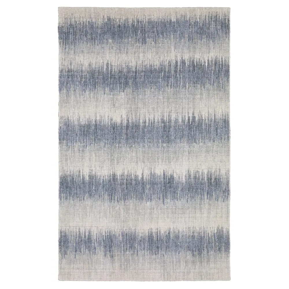 Clarke CLA06 Blue/ Ivory Indoor Area Rug - 6' x 9'