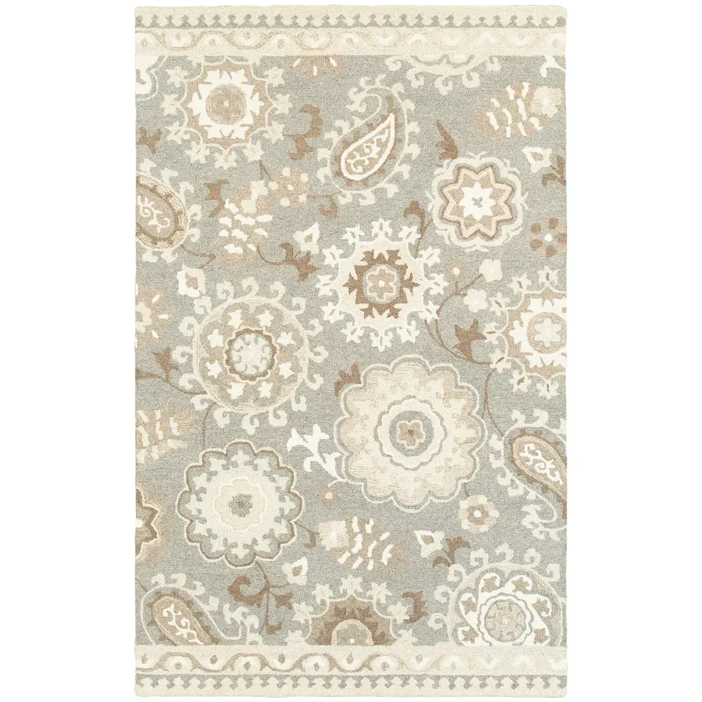 Craft 93003 Grey/ Sand Indoor Area Rug - 10' x 13'