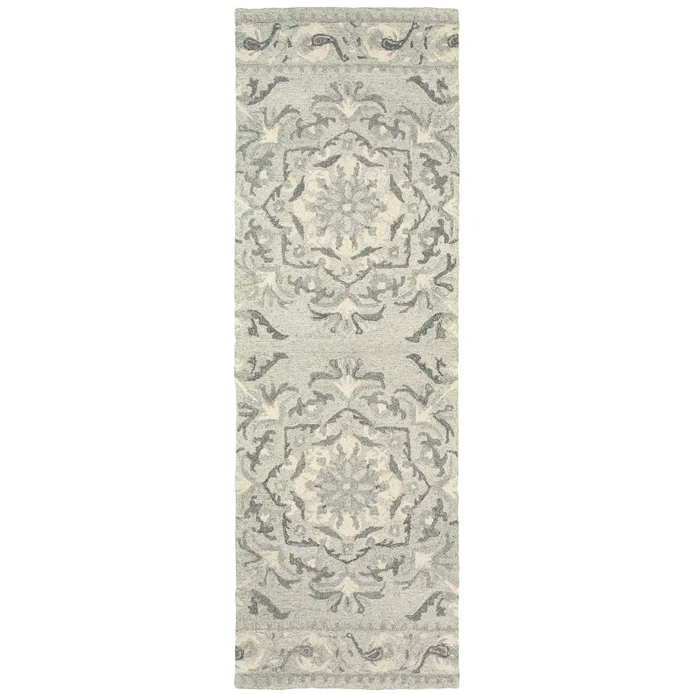 Craft 93001 Ash/ Ivory Indoor Area Rug - 2'6