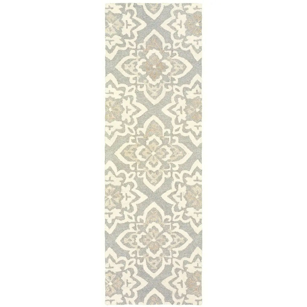 Craft 93004 Grey/ Sand Indoor Area Rug - 2'6