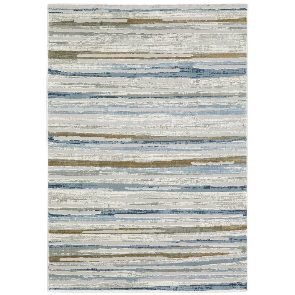 Easton 4514E Grey/ Blue Indoor Area Rug - 9'10