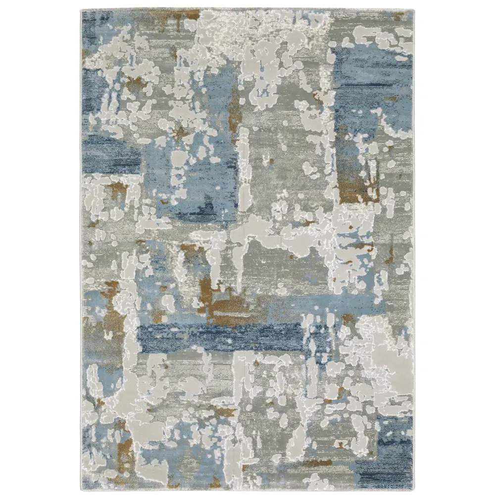 Easton 4518X Grey/ Blue Indoor Area Rug - 6'7