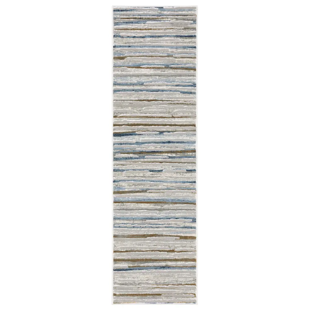 Easton 4514E Grey/ Blue Indoor Area Rug - 2'3