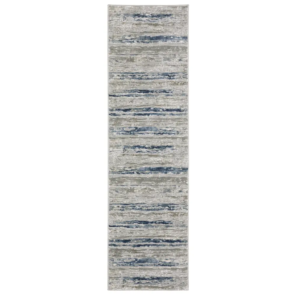 Easton 012E3 Grey/ Blue Indoor Area Rug - 2'3