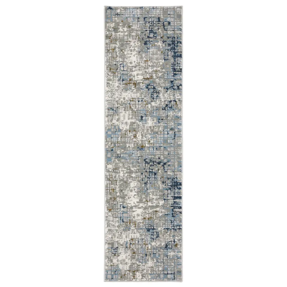 Easton 011E3 Blue/ Ivory Indoor Area Rug - 2'3