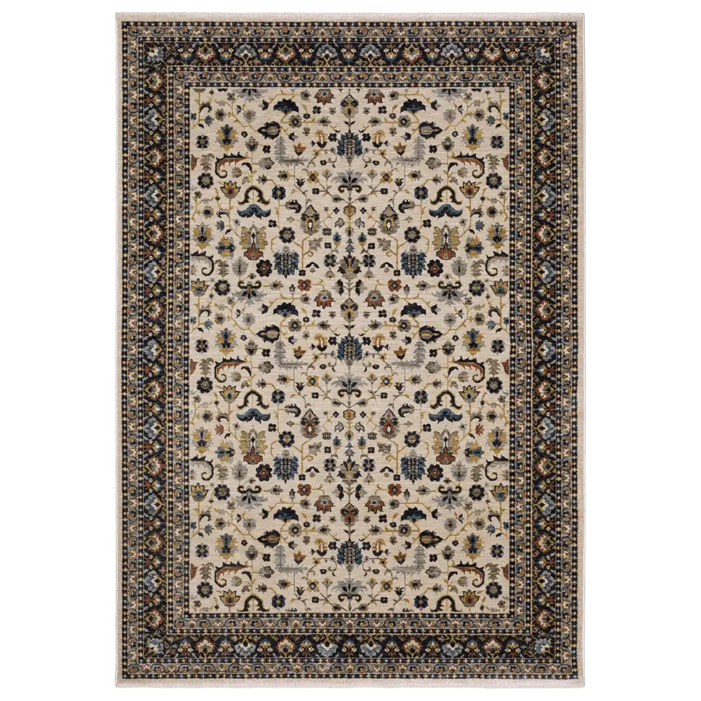 Eliana ELI02 Beige/ Multi Indoor Area Rug - 6'7