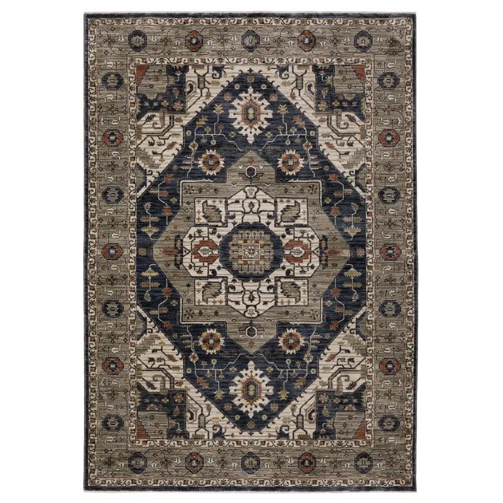 Eliana ELI07 Blue/ Grey Indoor Area Rug - 2'3