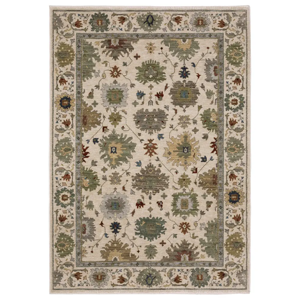 Eliana ELI10 Ivory/ Multi Indoor Area Rug - 5'3