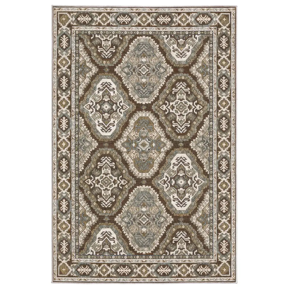 Ellington ELL03 Blue/ Grey Indoor Area Rug - 6'7