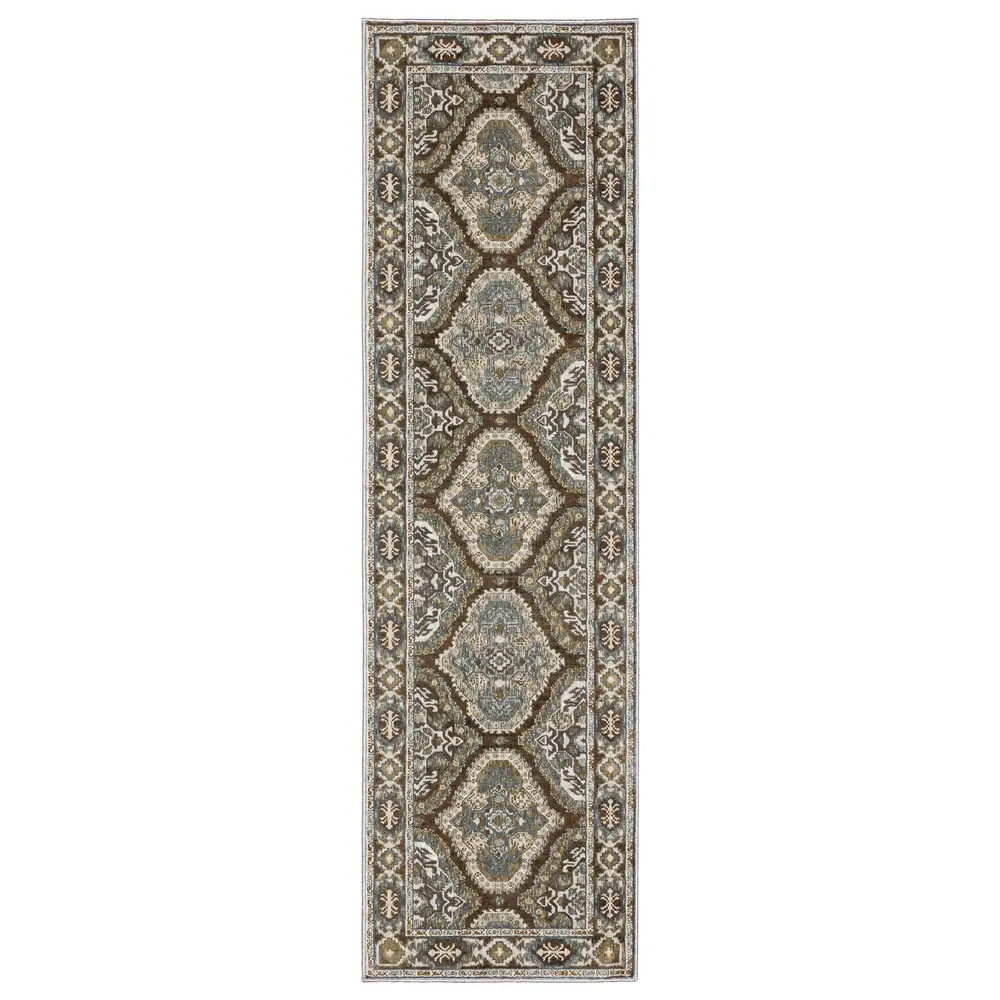 Ellington ELL03 Blue/ Grey Indoor Area Rug - 2'3