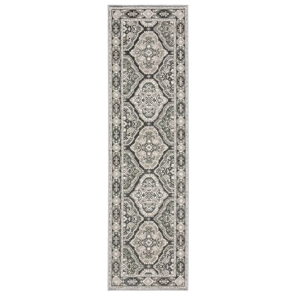 Ellington ELL04 Ivory/ Blue Indoor Area Rug - 2'3