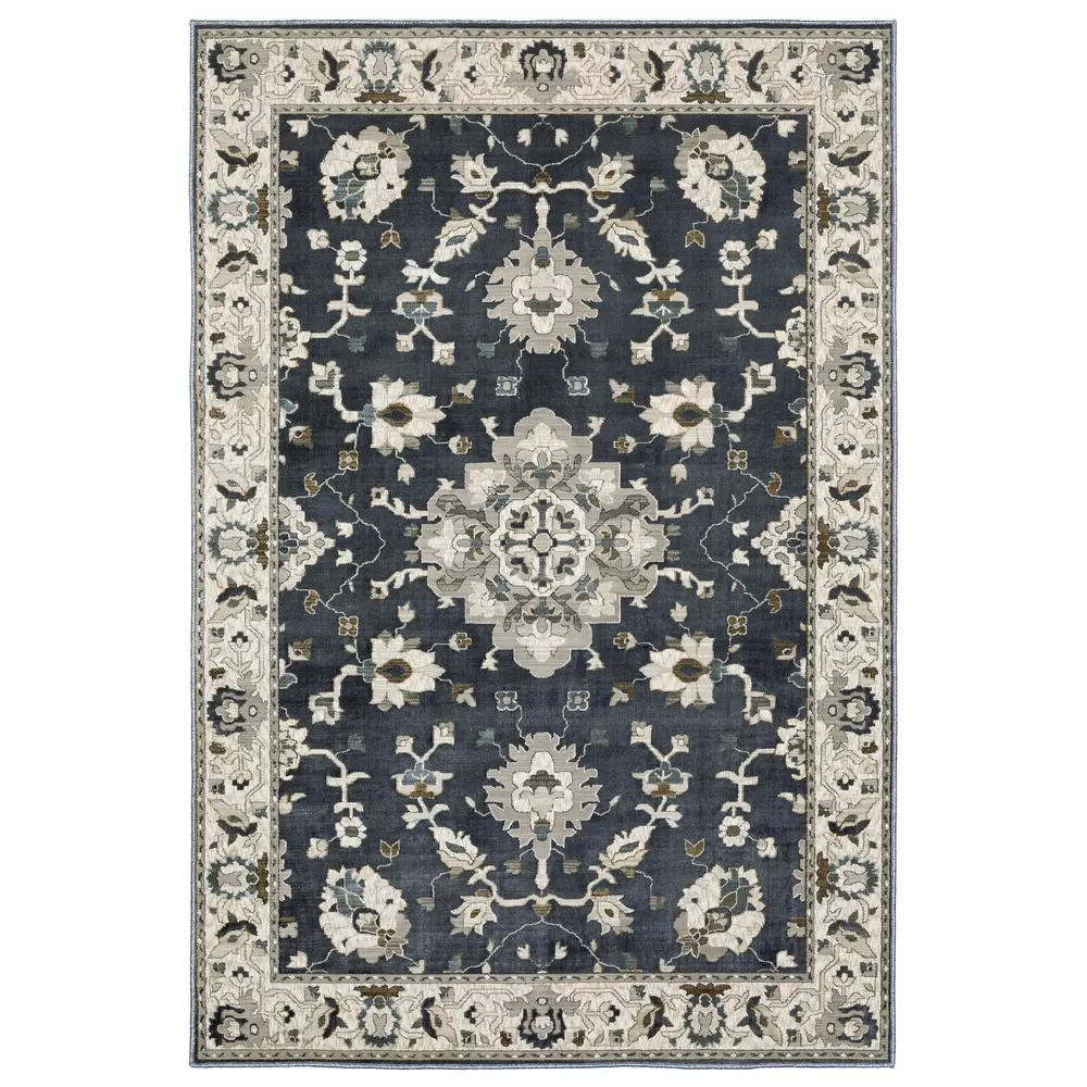 Ellington ELL08 Blue/ Multi Indoor Area Rug - 9'10