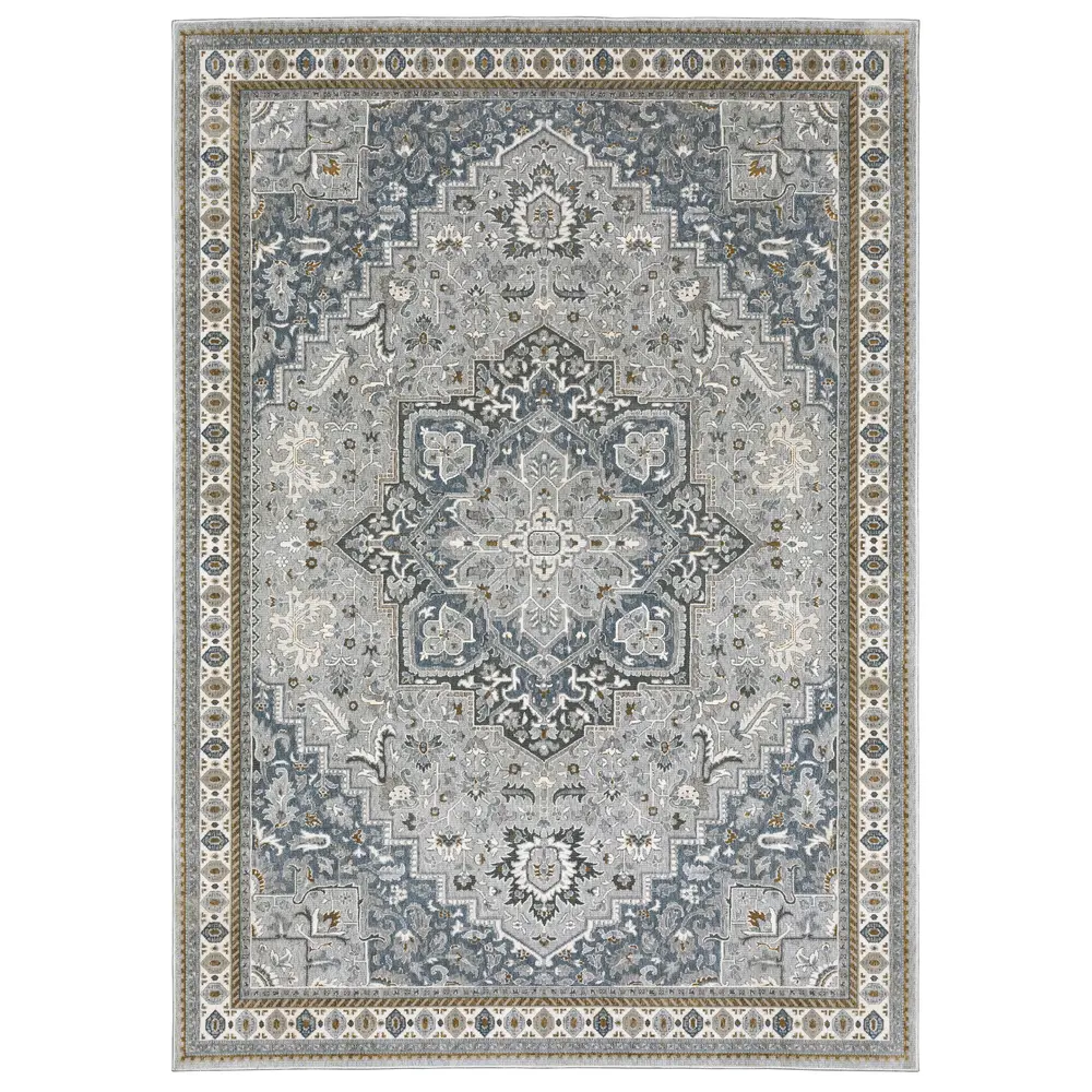 Ellington ELL02 Blue/ Grey Indoor Area Rug - 7'10