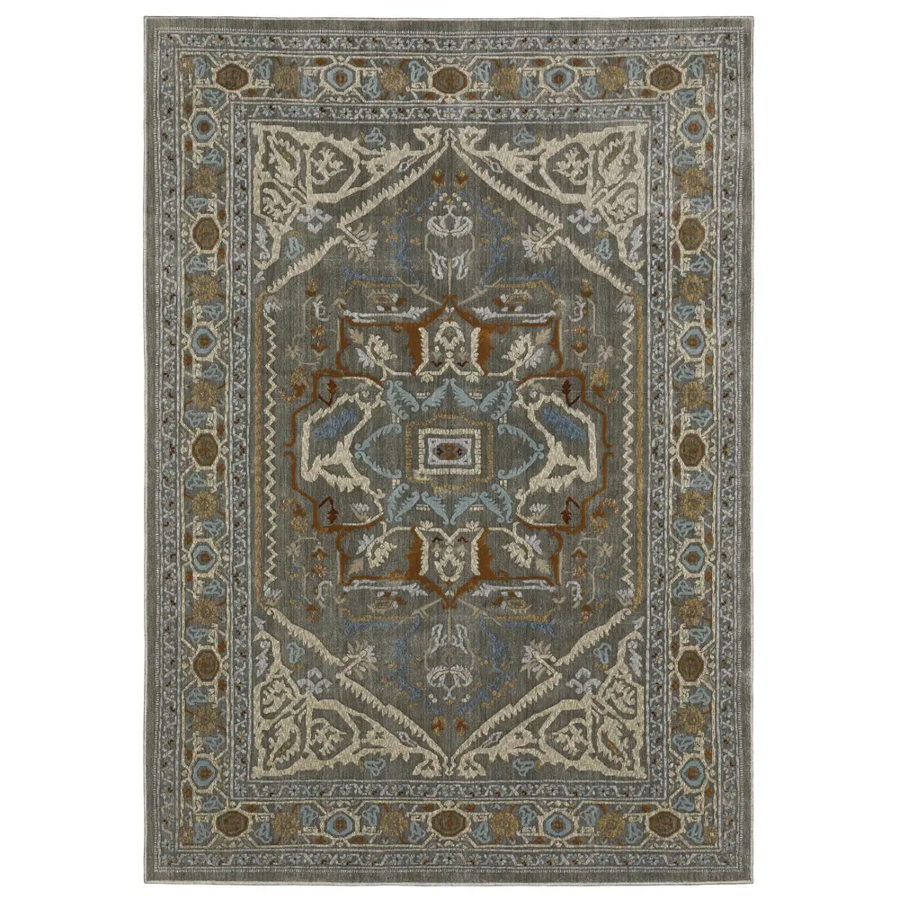 Ellington ELL05 Blue/ Green Indoor Area Rug - 7'10
