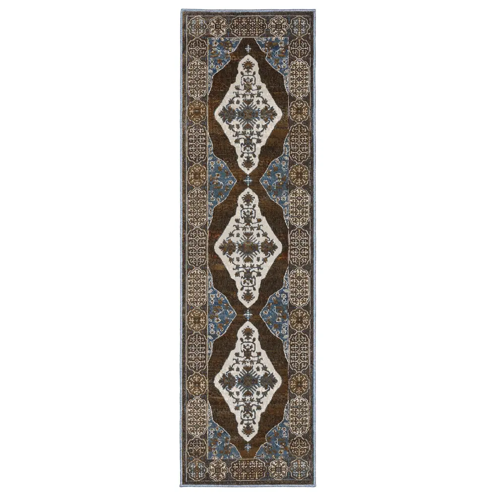 Ellington ELL06 Blue/ Green Indoor Area Rug - 2'3