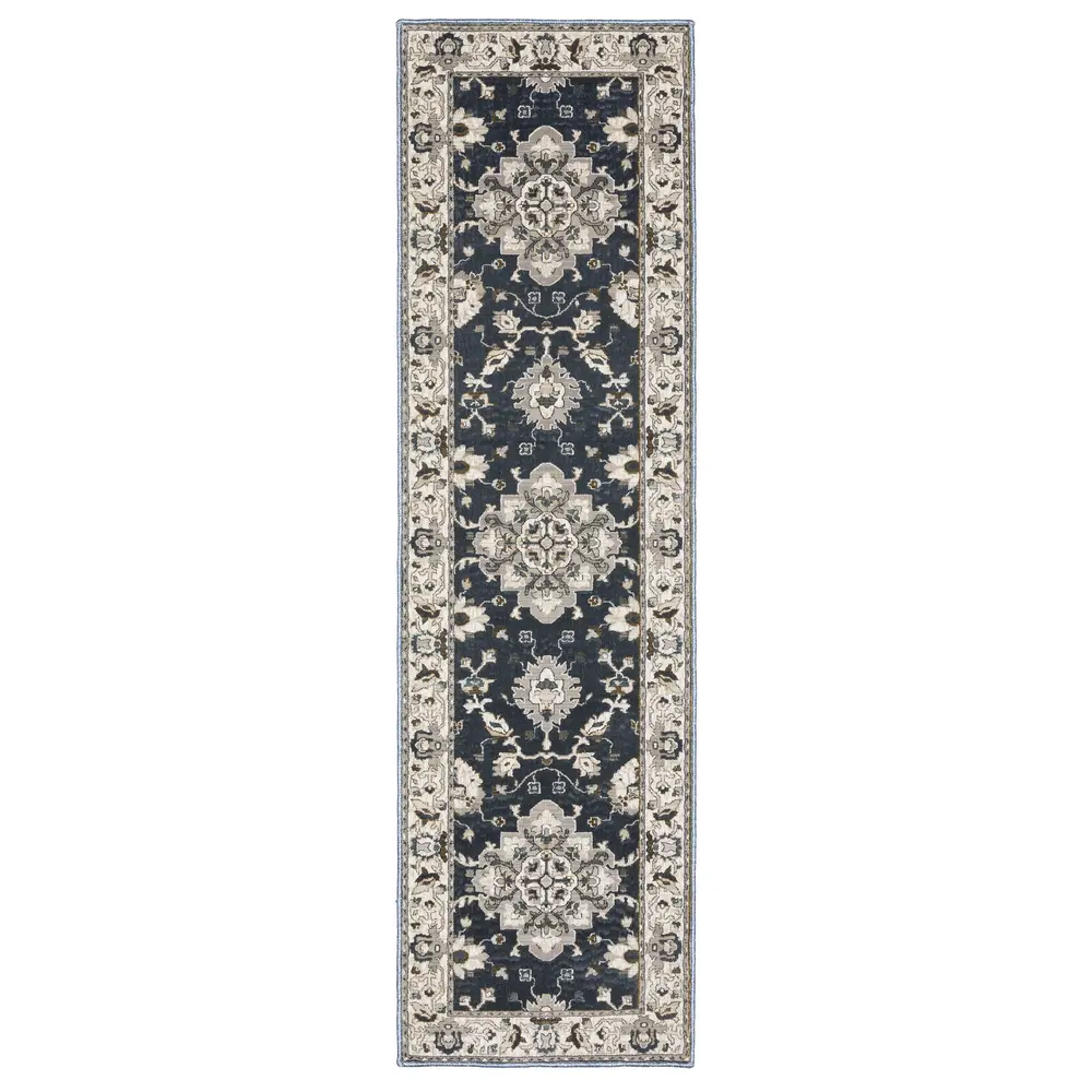 Ellington ELL08 Blue/ Blue Indoor Area Rug - 2'3