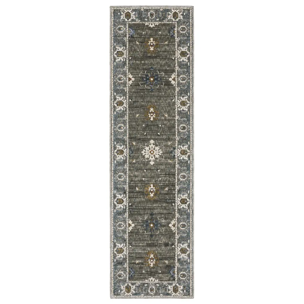 Ellington ELL09 Blue/ Multi Indoor Area Rug - 2'3