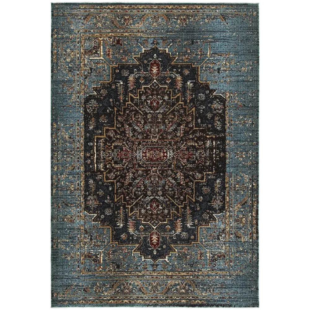 Empire 4440L Blue/ Navy Indoor Area Rug - 9'10