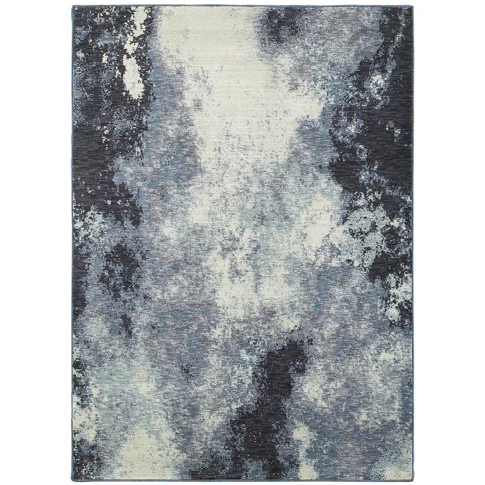 Evolution 8000B Navy/ Ivory Indoor Area Rug - 8'6