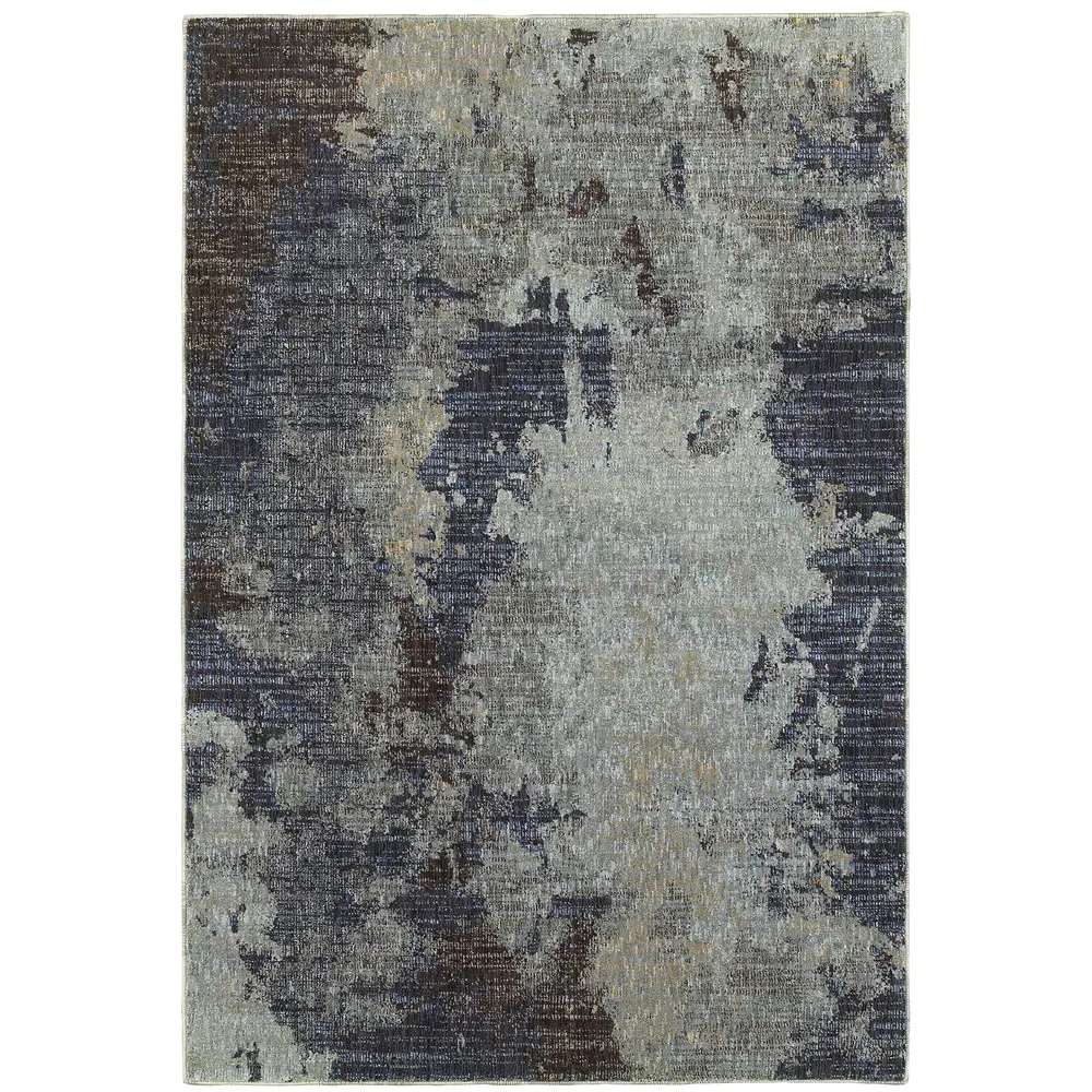 Evolution 8049B Navy/ Blue Indoor Area Rug - 10' x 13'2