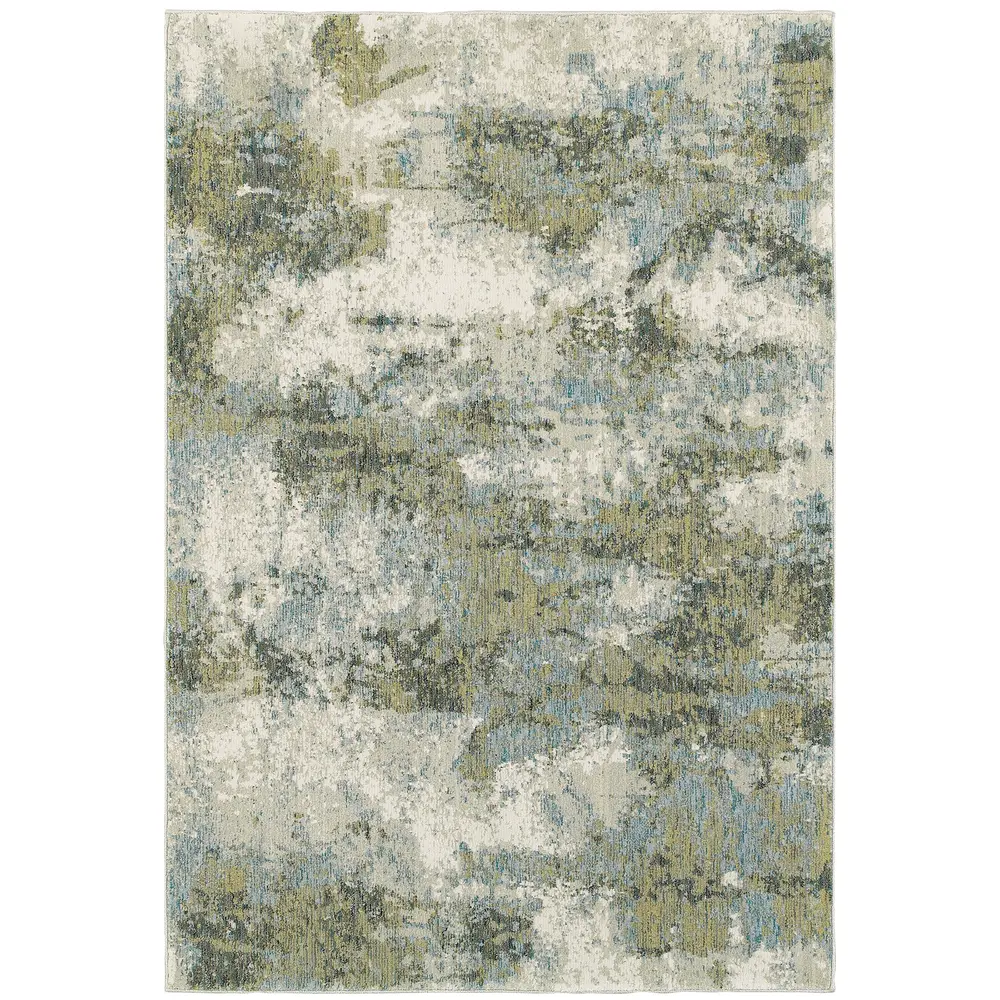 Evolution 8039E Blue/ Green Indoor Area Rug - 3'3
