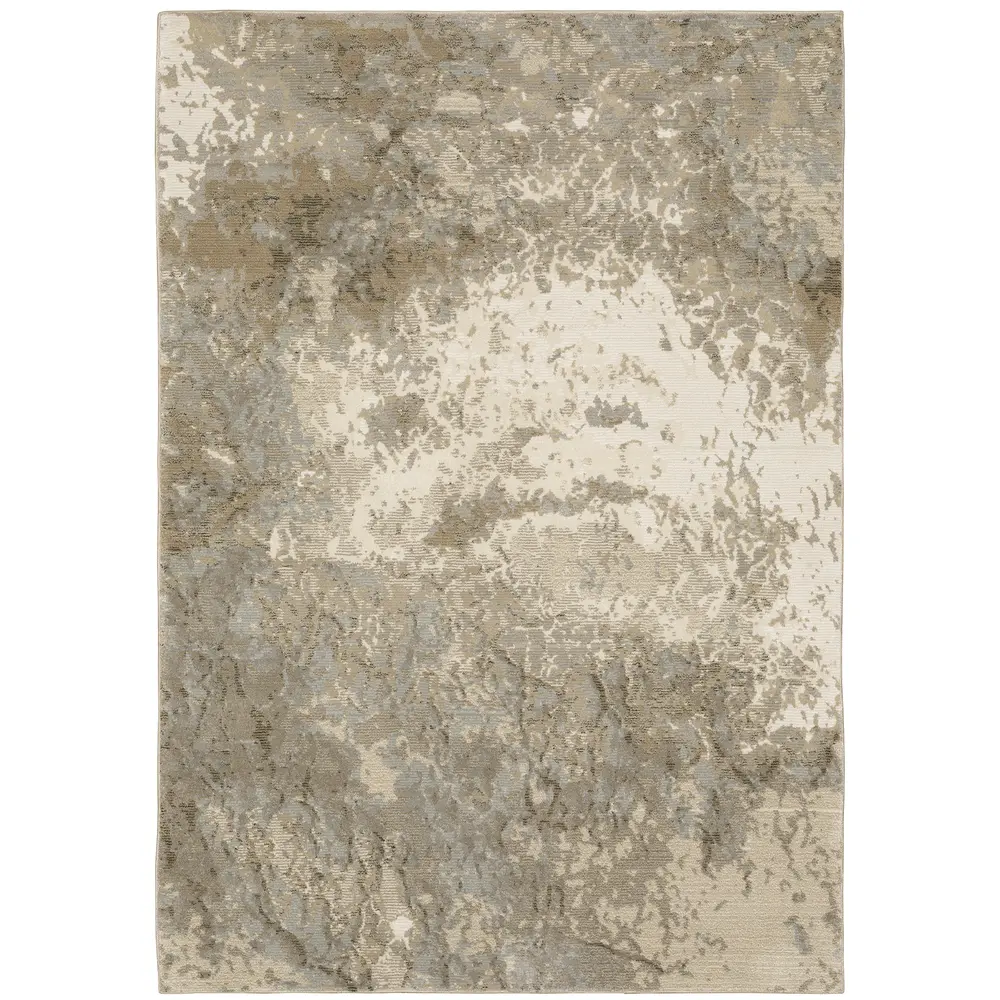 Evolution 0960A Beige/ Grey Indoor Area Rug - 3'3