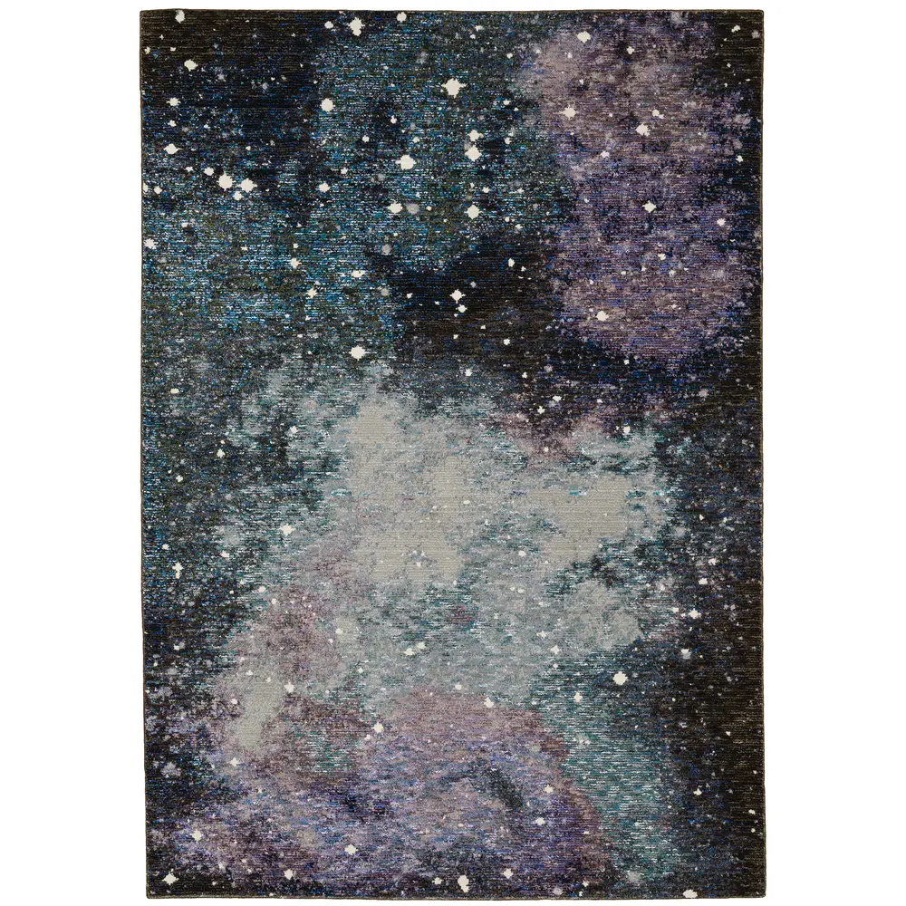 Evolution 0958A Midnight/ Purple Indoor Area Rug - 10' x 13'2