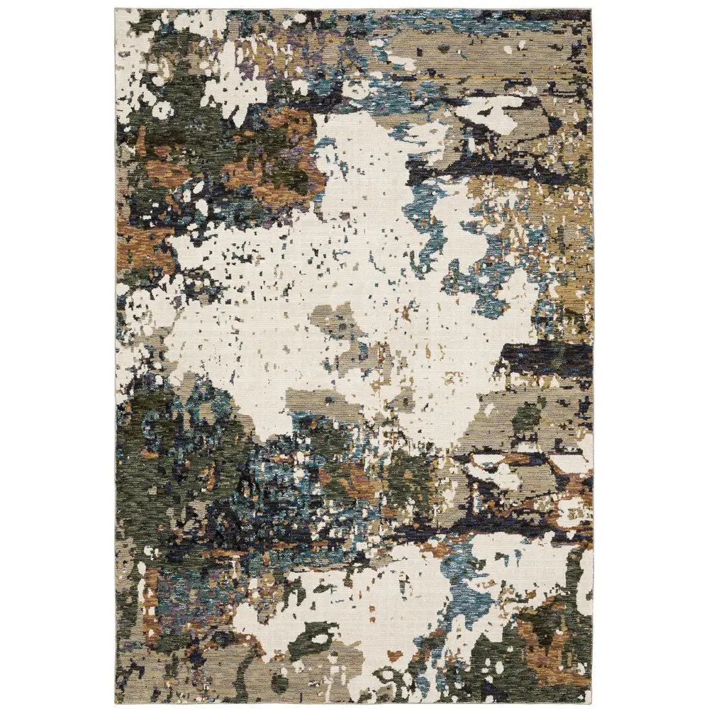 Evolution 0981A Ivory/ Multi Indoor Area Rug - 3'3