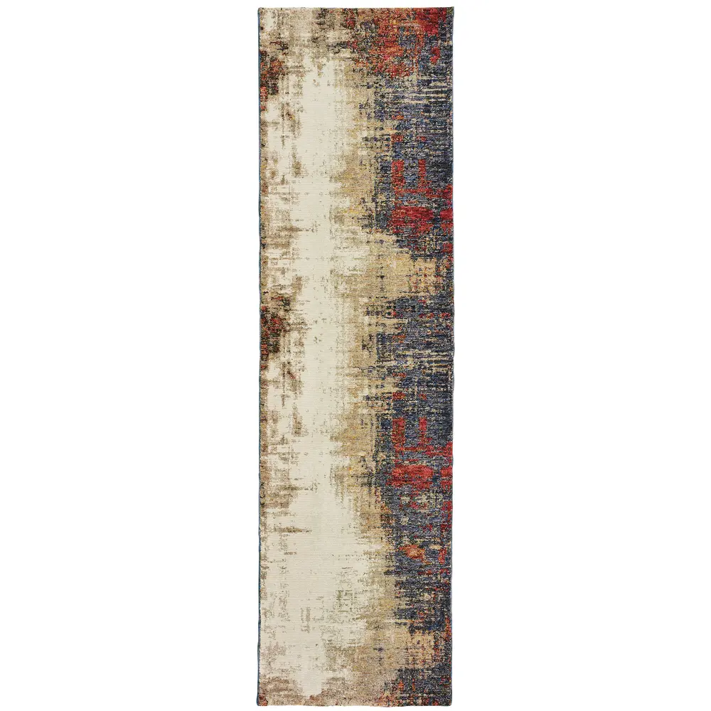 Evolution 8001A Ivory/ Multi Indoor Area Rug - 2'6