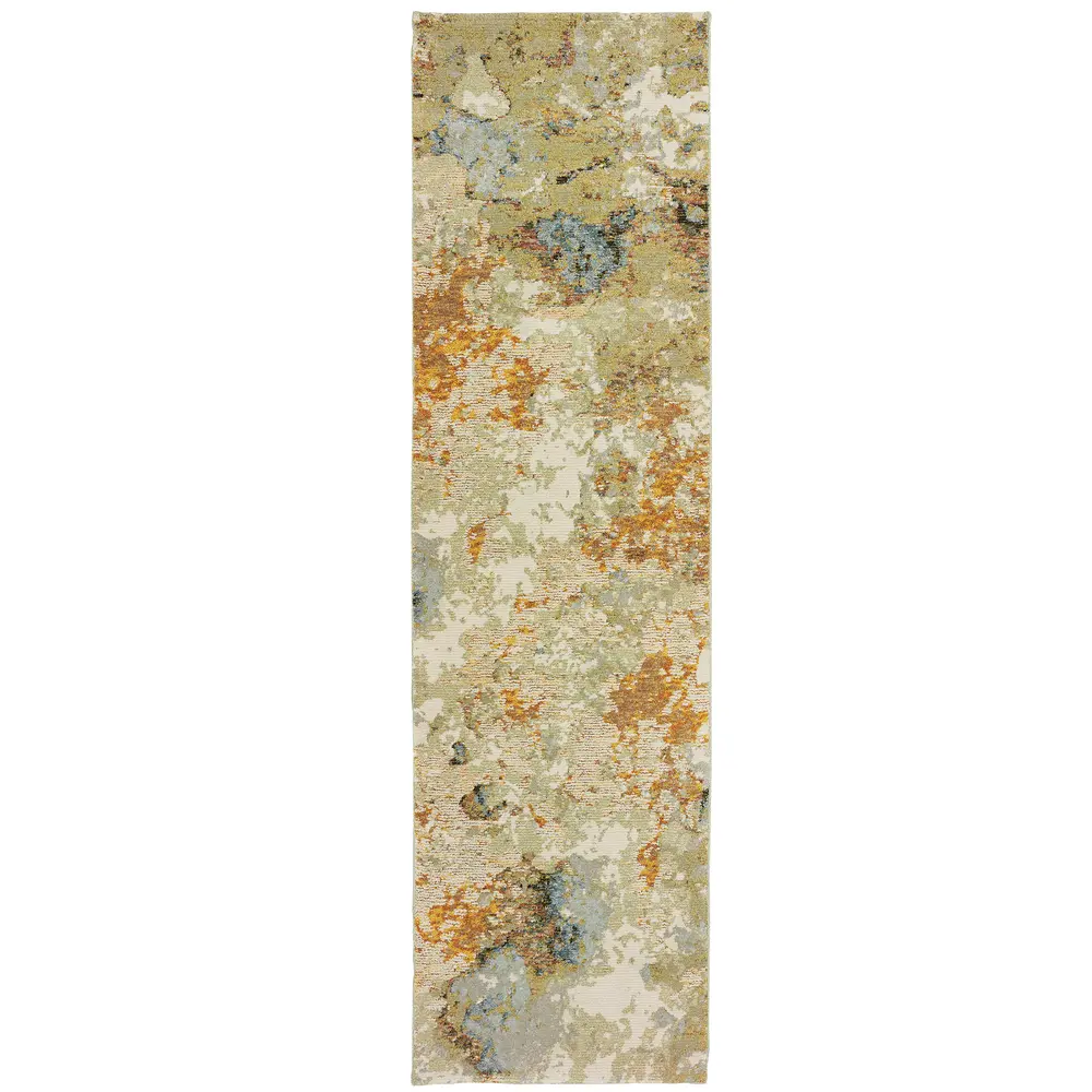 Evolution 8031B Gold/ Beige Indoor Area Rug - 2'3