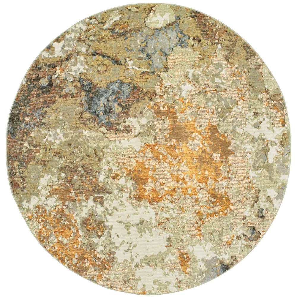 Evolution 8031B Gold/ Beige Indoor Area Rug - 7'10