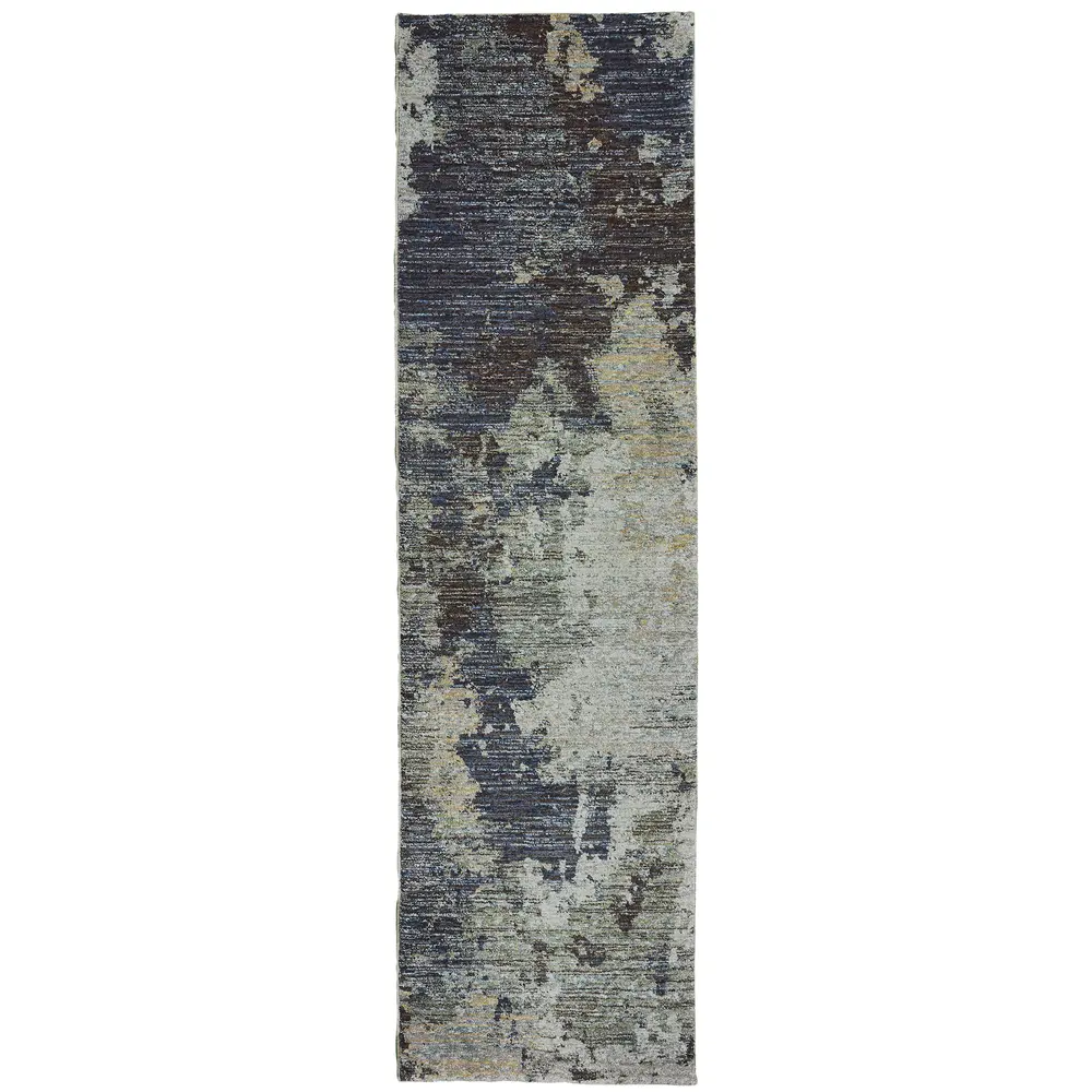 Evolution 8049B Navy/ Blue Indoor Area Rug - 2'3