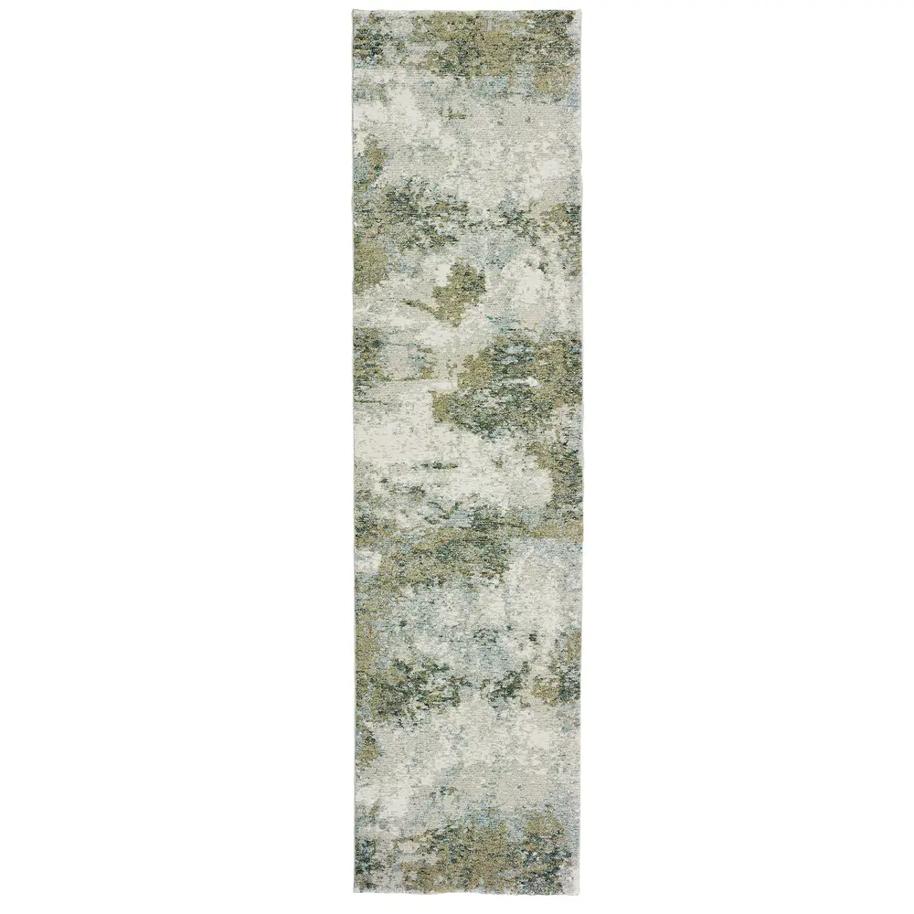 Evolution 8039E Blue/ Green Indoor Area Rug - 2'6
