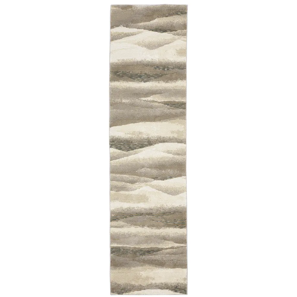 Evolution 0982C Beige/ Ivory Indoor Area Rug - 2'6