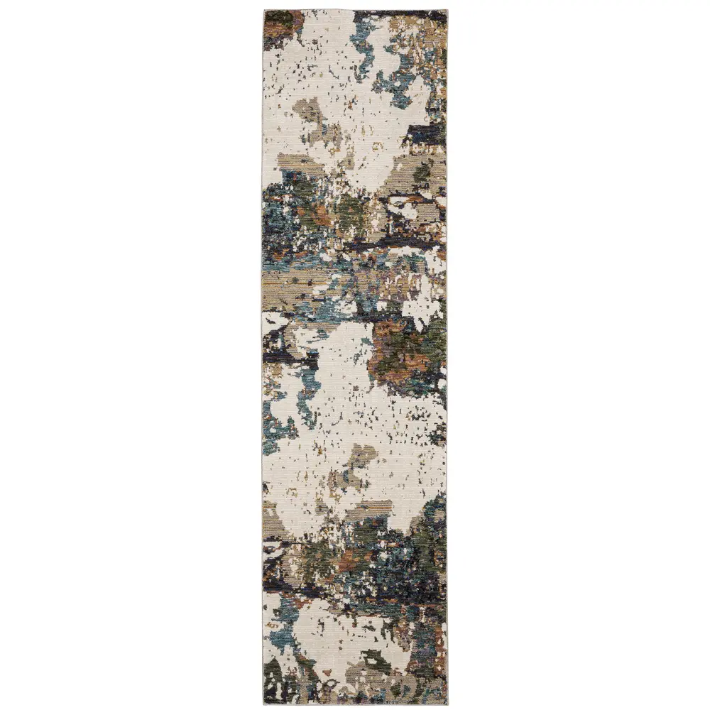 Evolution 0981A Ivory/ Multi Indoor Area Rug - 2'3