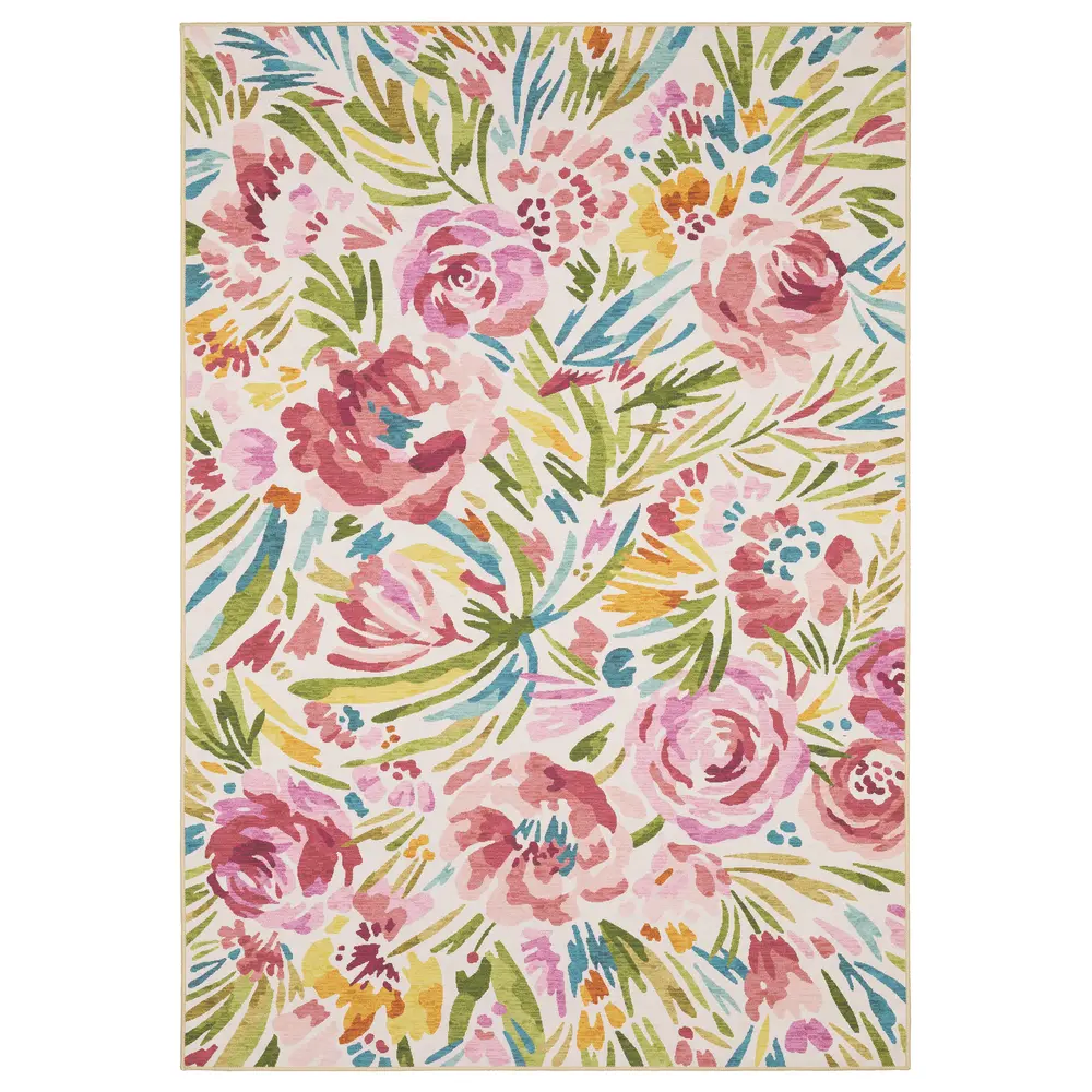 Fiji FIJ01 Beige/ Pink Indoor/Outdoor Area Rug - 7'6