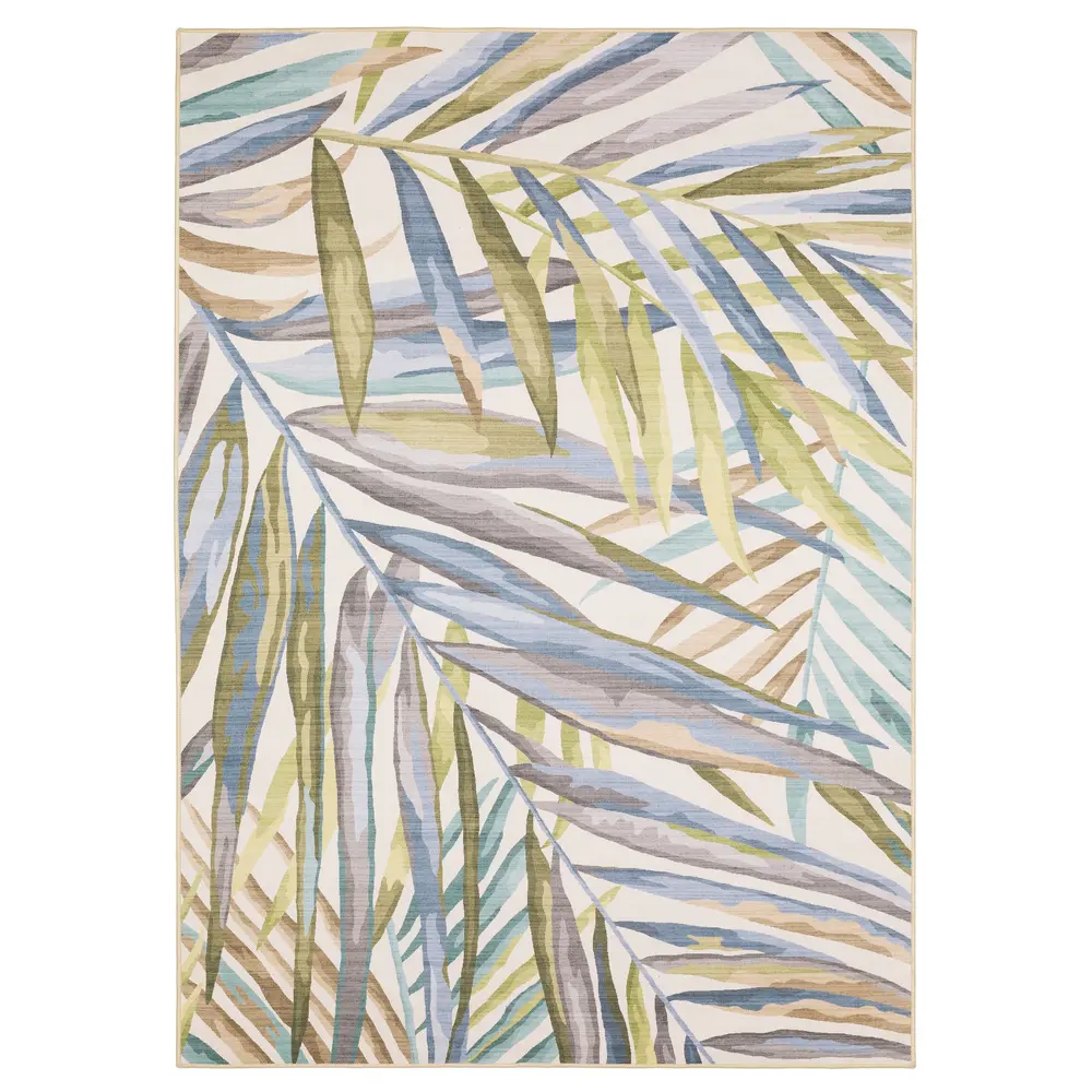Fiji FIJ03 Beige/ Multi Indoor/Outdoor Area Rug - 5' x 7'