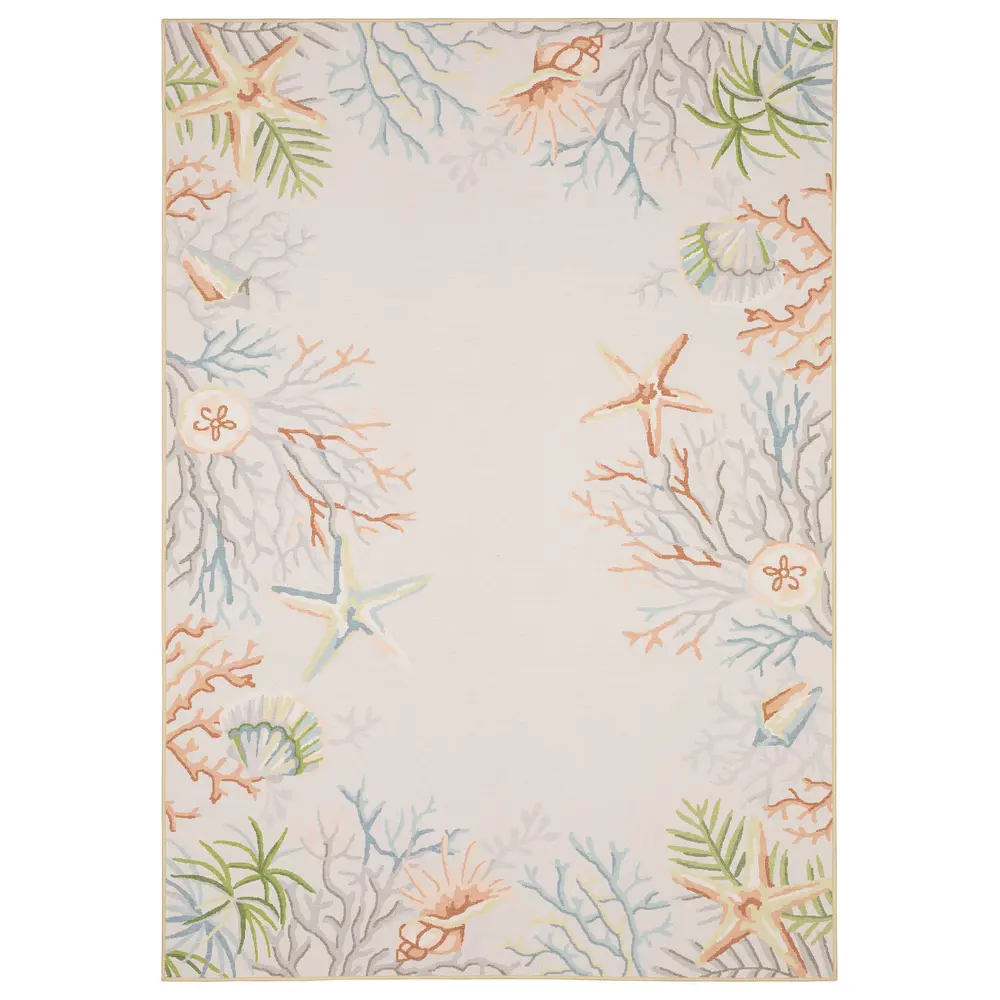 Fiji FIJ06 Beige/ Multi Indoor/Outdoor Area Rug - 3'6