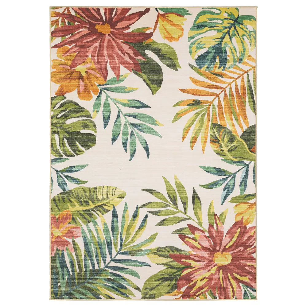 Fiji FIJ07 Beige/ Multi Indoor/Outdoor Area Rug - 3'6