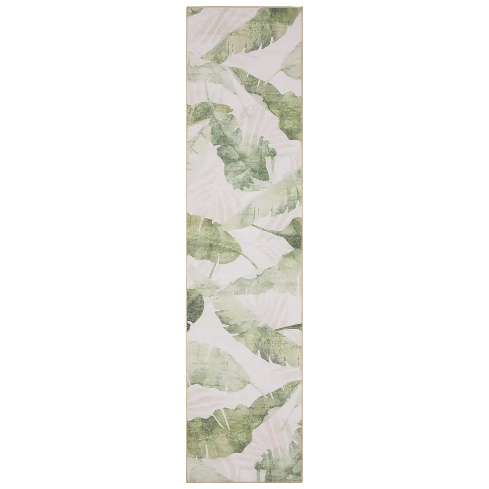 Fiji FIJ02 Beige/ Green Indoor/Outdoor Area Rug - 2' x 8'
