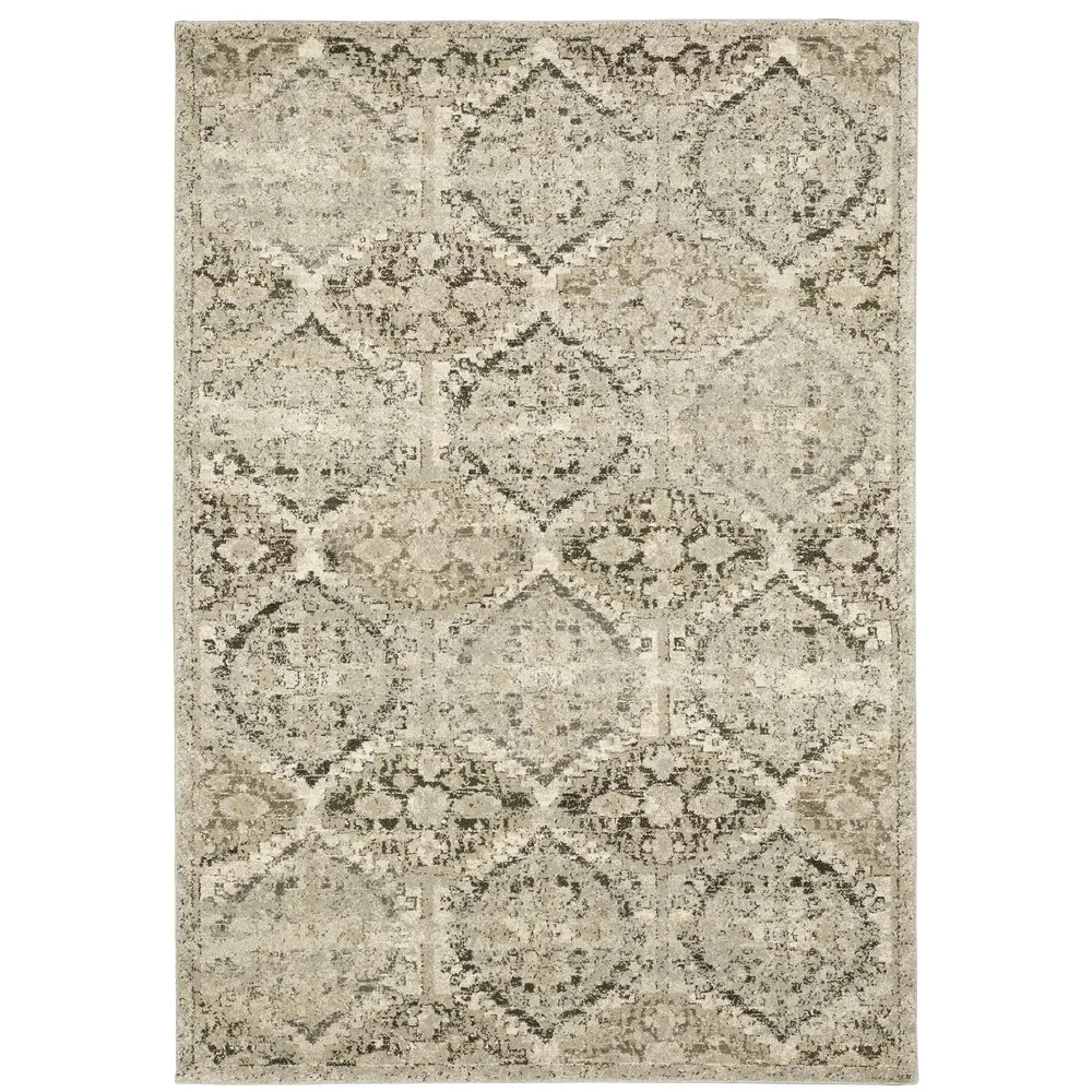 Florence 270H6 Ivory/ Grey Indoor Area Rug - 5'3