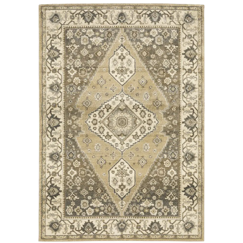 Florence 661I6 Beige/ Grey Indoor Area Rug - 7'10