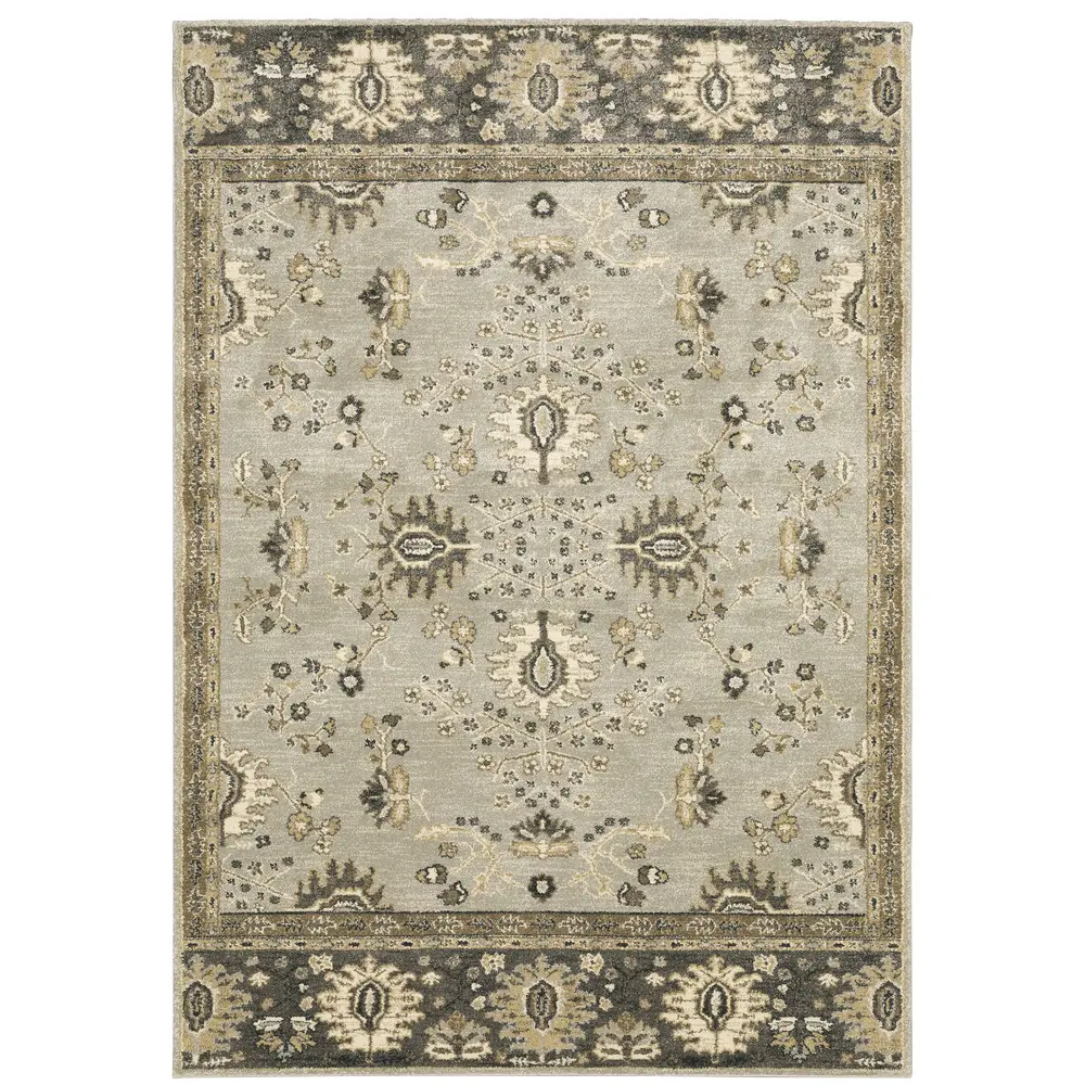 Florence 4928C Stone/ Brown Indoor Area Rug - 5'3